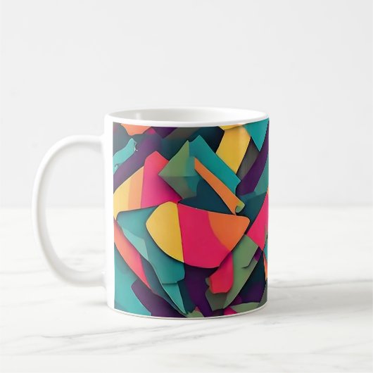 Abstracte camouflage koffiemok (Links)