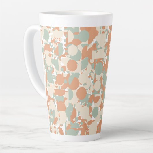  abstracte camouflage  latte mok (Linkerhoek)