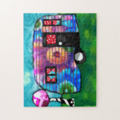  Abstracte Camp Trailer Floral Happy Camper Legpuzzel (Verticaal)