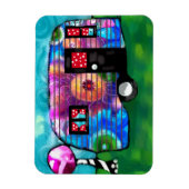  Abstracte Camp Trailer Floral Happy Camper Magneet (Verticaal)