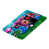  Abstracte Camp Trailer Floral Happy Camper Magneet (Linkerzijde)