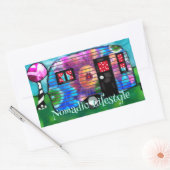  Abstracte Camp Trailer Floral Happy Camper Rechthoekige Sticker (Envelop)