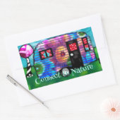  Abstracte Camp Trailer Floral Happy Camper Rechthoekige Sticker (Envelop)