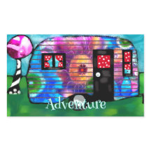  Abstracte Camp Trailer Floral Happy Camper