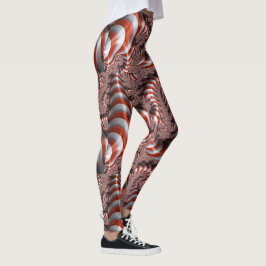 Abstracte Candy Cane Christmas Patroon Leggings