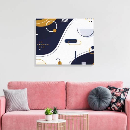 Abstracte canvas afdrukken (Insitu (Woonkamer))