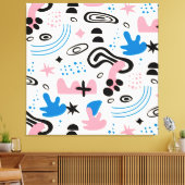 Abstracte canvas afdrukken (Insitu (Woonkamer))