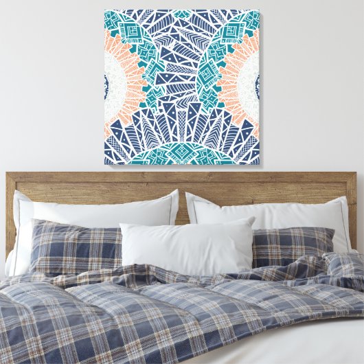 Abstracte canvas afdrukken (Insitu (Slaapkamer))