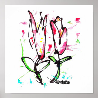 Abstracte canvas afdrukken poster