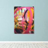 abstracte Canvas afdrukken "via de bomen" (Insitu (Houten vloer))