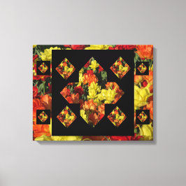 Abstracte Canvas Kunst met Plusteken Anjer (20 X 1
