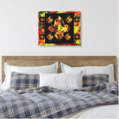 Abstracte Canvas Kunst met Plusteken Anjer (20 X 1 (Insitu (Slaapkamer))