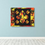 Abstracte Canvas Kunst met Plusteken Anjer (20 X 1 (Insitu (Houten vloer))