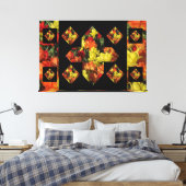Abstracte Canvas Kunst met Plusteken Anjer (60 X 4 (Insitu (Slaapkamer))