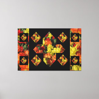 Abstracte Canvas Kunst met Plusteken Anjer (60 X 4