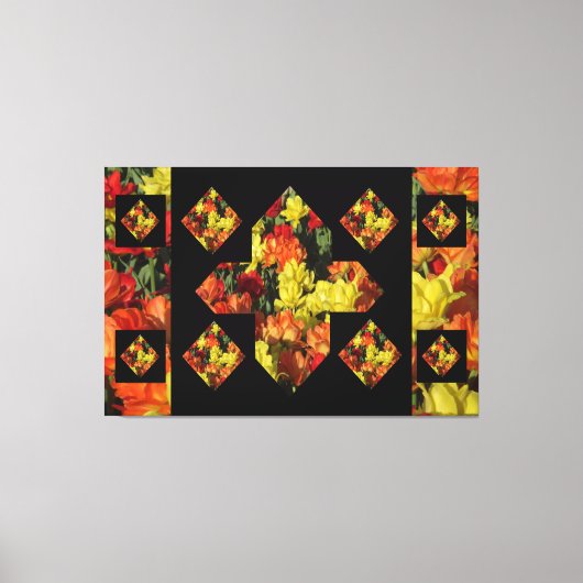 Abstracte Canvas Kunst met Plusteken Anjer (60 X 4 (Voorkant)