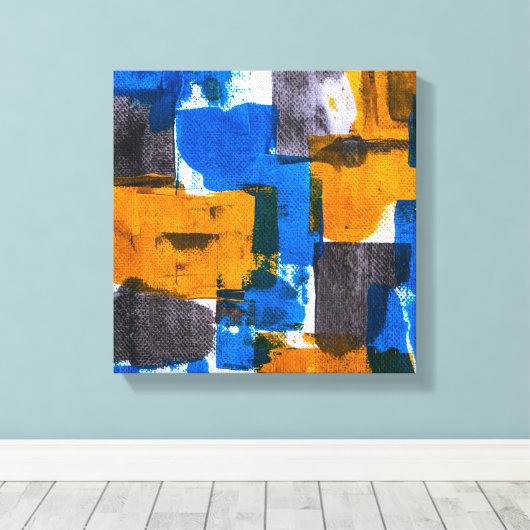 Abstracte Canvas Pattern Art Afdruk (Insitu (Houten vloer))