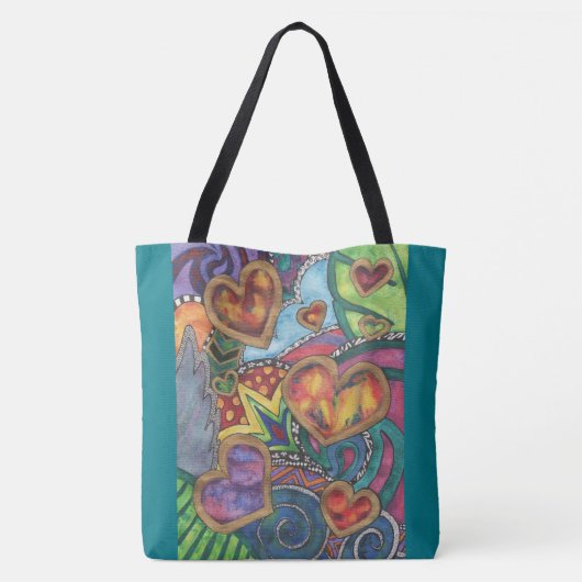 Abstracte Canvas tas harten (Achterkant)