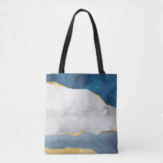 Abstracte Canvas tas met gouden accenten