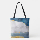 Abstracte Canvas tas met gouden accenten (Achterkant)