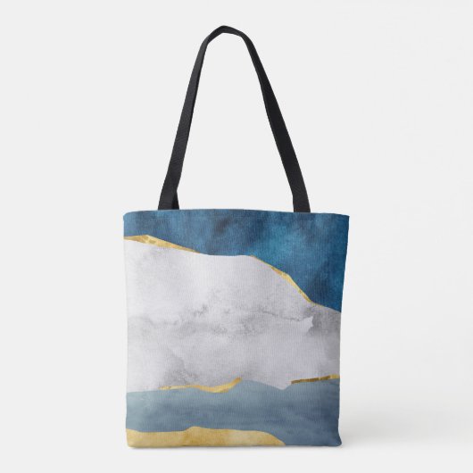 Abstracte Canvas tas met gouden accenten (Achterkant)