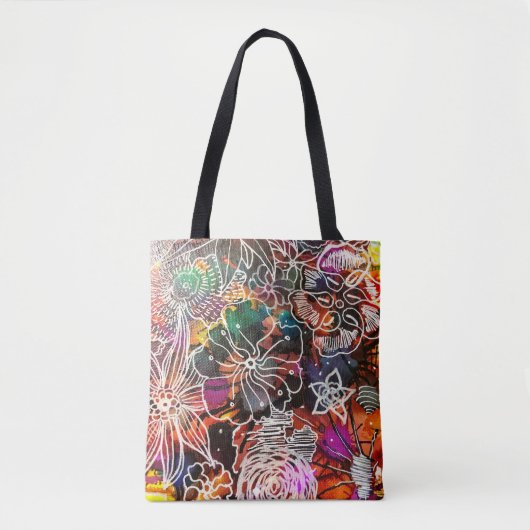 Abstracte Canvas tas van Floral Oerwoud (Voorkant)