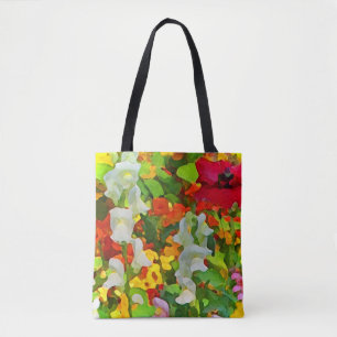 Abstracte Canvas tas voor kleurrijke Floral Garden