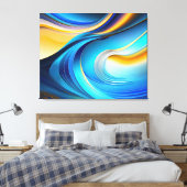 Abstracte canvas wandkunst (Insitu (Slaapkamer))