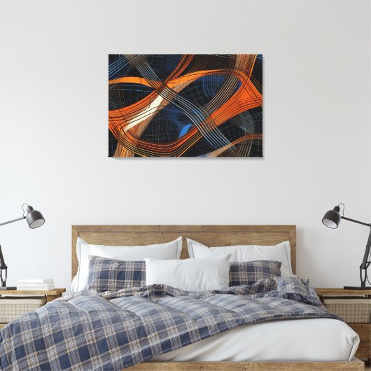 Abstracte canvas wandkunst (Insitu (Slaapkamer))