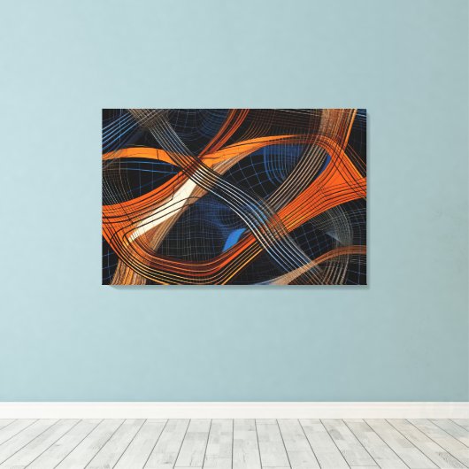 Abstracte canvas wandkunst (Insitu (Houten vloer))