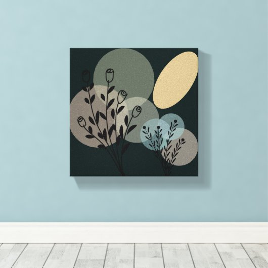 Abstracte canvas wrap of acryl print | Modern (Insitu (Houten vloer))
