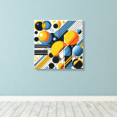 Abstracte canvasprint met uitgerekte afbeelding canvas afdruk (Insitu (Houten vloer))