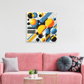 Abstracte canvasprint met uitgerekte afbeelding canvas afdruk (Insitu (Woonkamer))