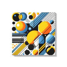 Abstracte canvasprint met uitgerekte afbeelding