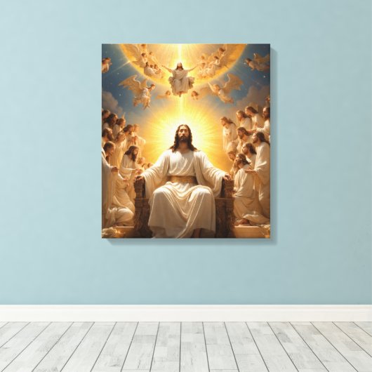 "Abstracte canvasprint - Moderne wanddecoratie" Canvas Afdruk (Insitu (Houten vloer))