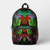 Abstracte carnaval bedrukte rugzak (Voorkant)