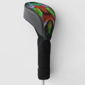 Abstracte carnaval golfheadcover (Schuin)