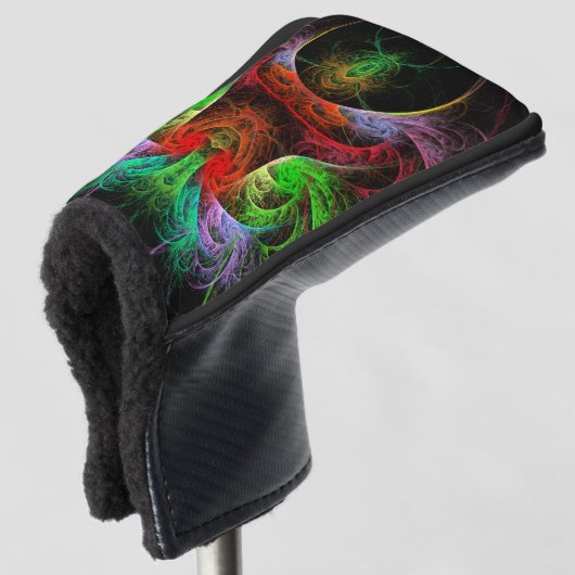 Abstracte carnaval golfheadcover (3/4 voorkant)