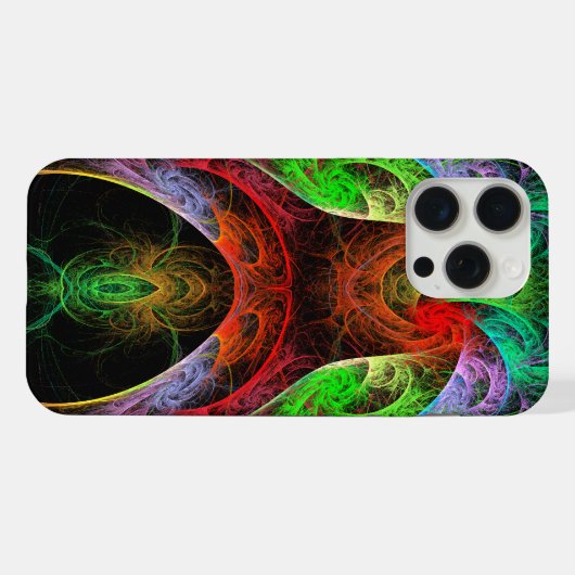 Abstracte carnaval iPhone hoesje (Achterkant horizontaal)