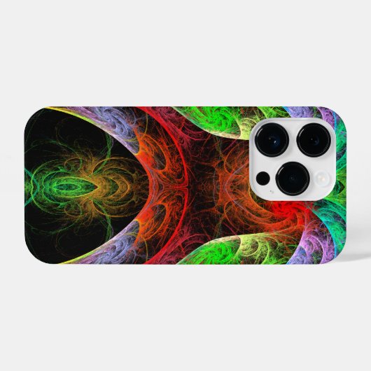 Abstracte carnaval iPhone hoesje (Achterkant horizontaal)
