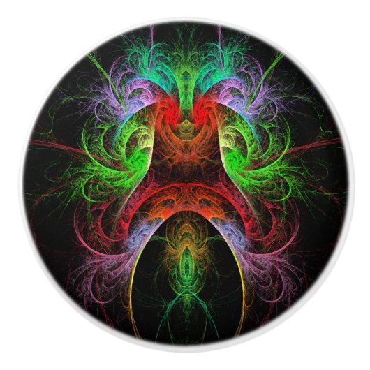 Abstracte carnaval keramische knop (Voorkant)