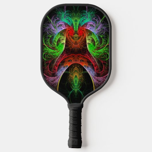 Abstracte carnaval pickleball paddle (Achterkant)