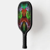 Abstracte carnaval pickleball paddle (Links)
