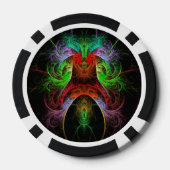 Abstracte carnaval poker chips (Achterkant)
