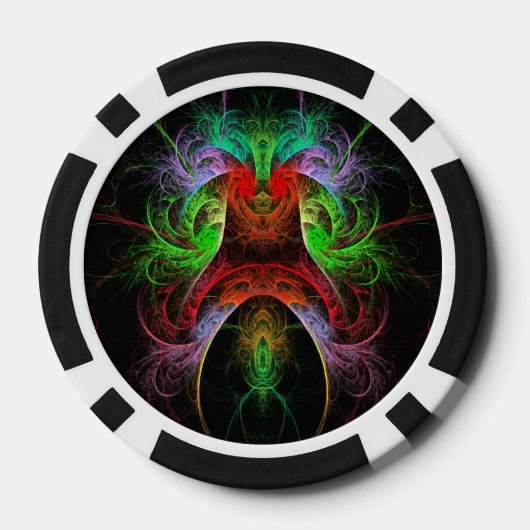 Abstracte carnaval poker chips (Achterkant)