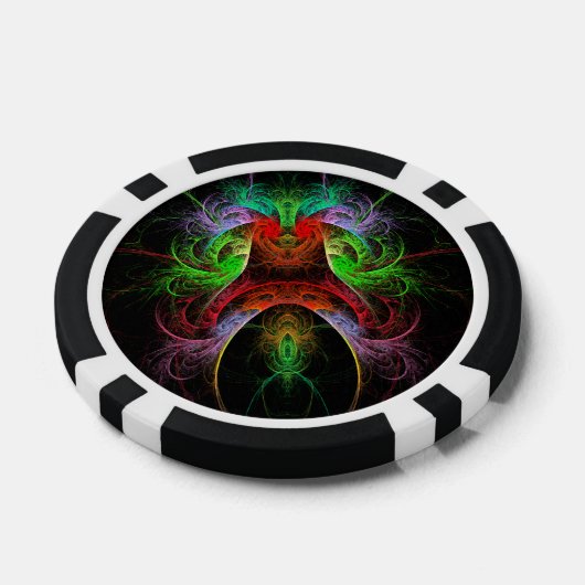 Abstracte carnaval poker chips (Enkel)