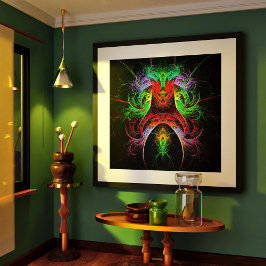 Abstracte carnaval poster