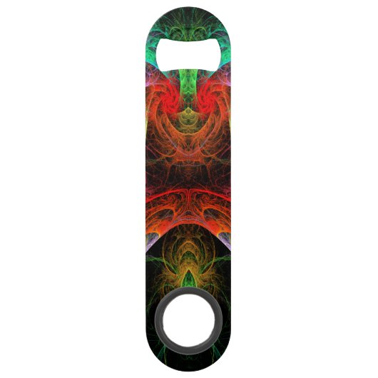 Abstracte carnaval speed flessenopener (Achterkant)