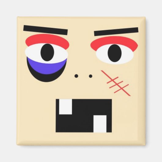 Abstracte Cartoon boxermagneet Magneet (Voorkant)