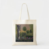 Abstracte cartoon digitale landschapsbosbomen flo tote bag (Voorkant)